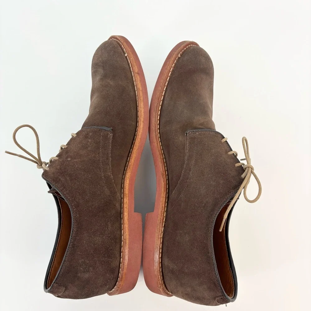 Allen Edmonds Suede Boone Oxfords Size 13‎ D Brown Dress Shoes